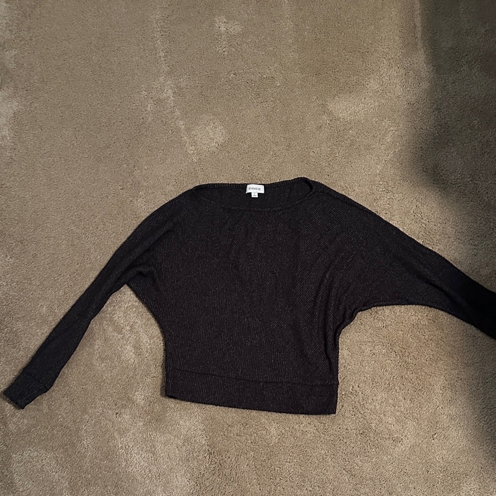Evereve Charcoal Knit Top
